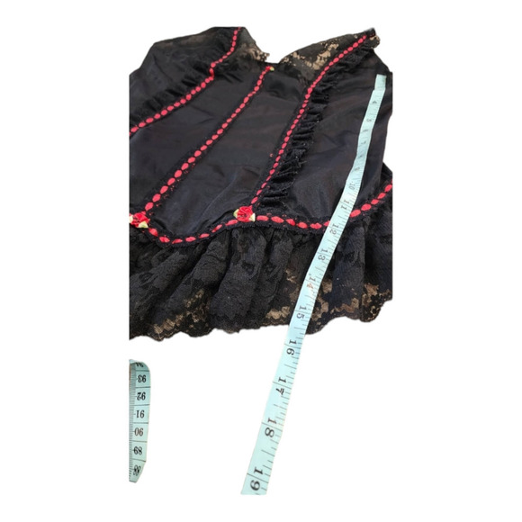 Vintage Tosca red and black lace camisole rose goth size medium - Picture 7 of 7